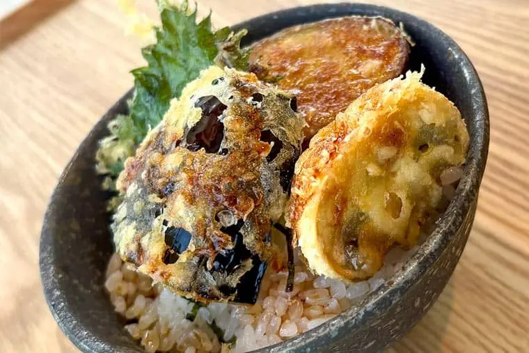 ちょっとイイお供　ミニ野菜天丼